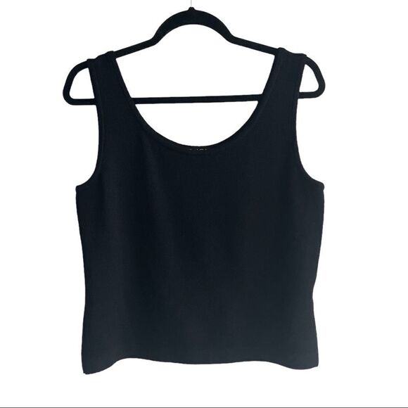 ST JOHN Black Wool Knit Scoop Neck Sleeveless Tank Top Sweater S - Picture 4 of 5